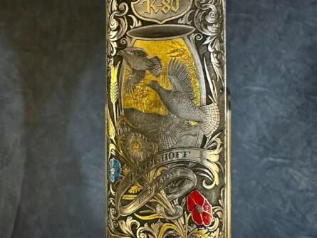 K-80 12GA SIDEPLATE 34" PARCOUR 15" LOP ENGRAVER: H FRUHAUF - Image 4