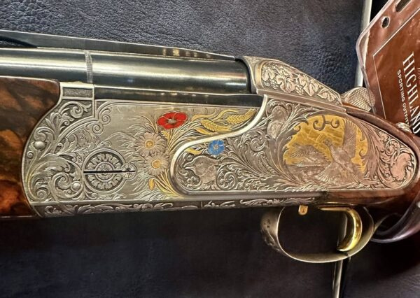 Krieghoff K-80 Sideplate 32"/34" Parcour, Engraver: H Fruhauf